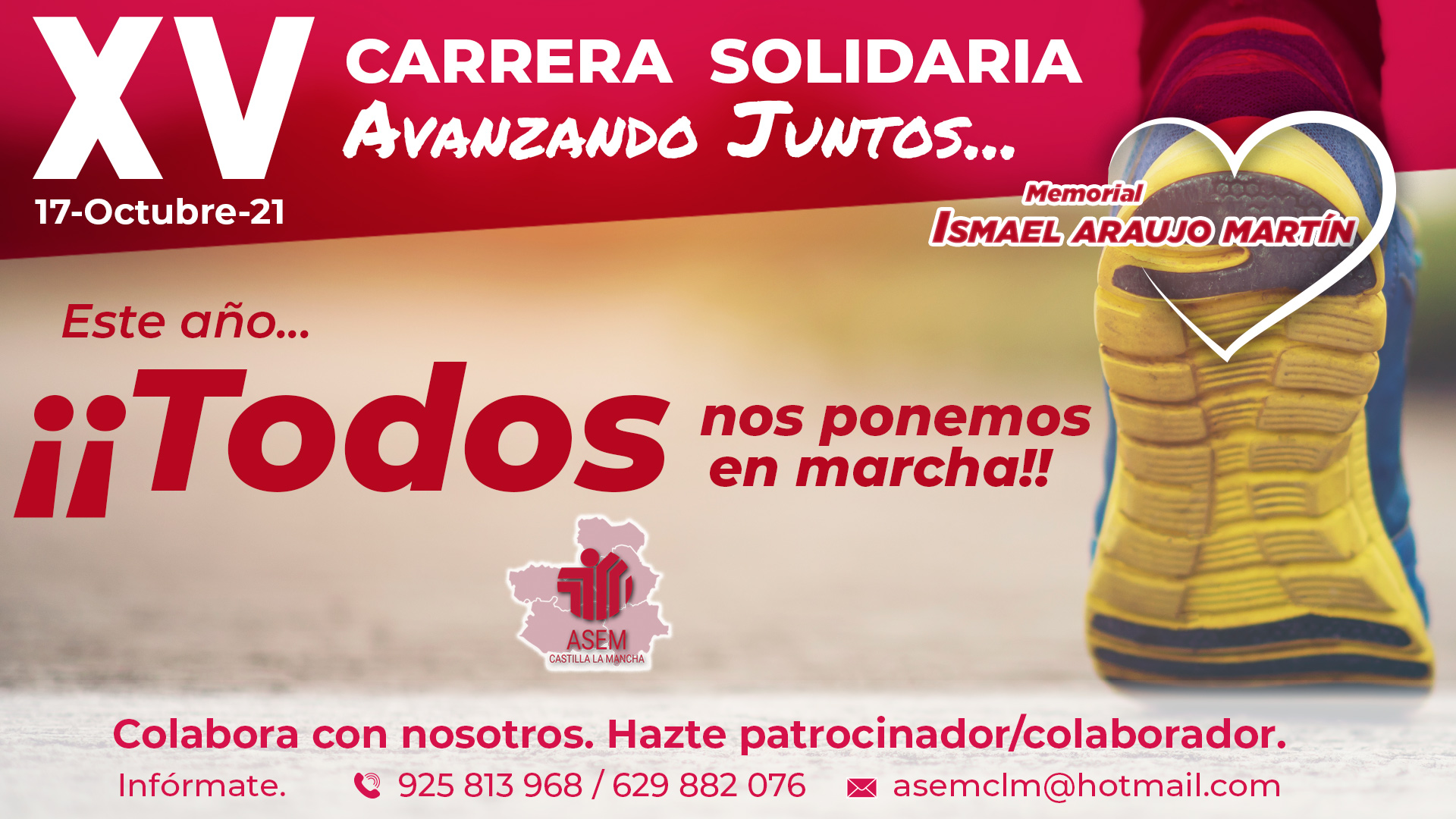 ¡Volvemos! Ya está en marcha la XV Carrera Solidaria ‘Avanzando Juntos’ Memorial Ismael Araújo Martín